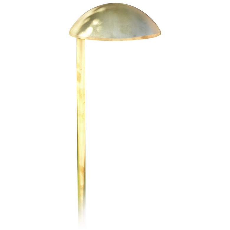 Image 2 Cast Brass Mushroom Hat Low Voltage Landscape Light