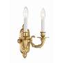 3_Cast Brass Wall Mount 9 1/2" High 2-Light Wall Sconce more views