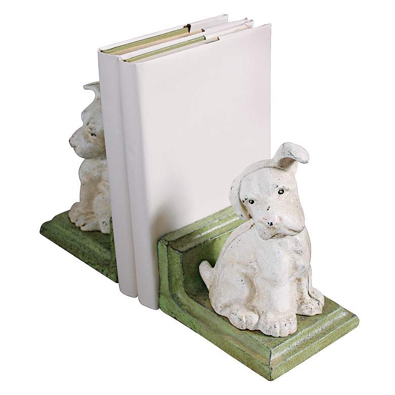 Image 1 Cast Iron Puppy Bookends