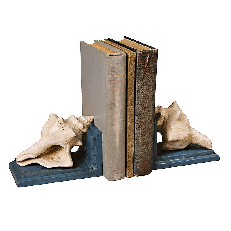 Image 1 Cast Iron Seashell Bookends