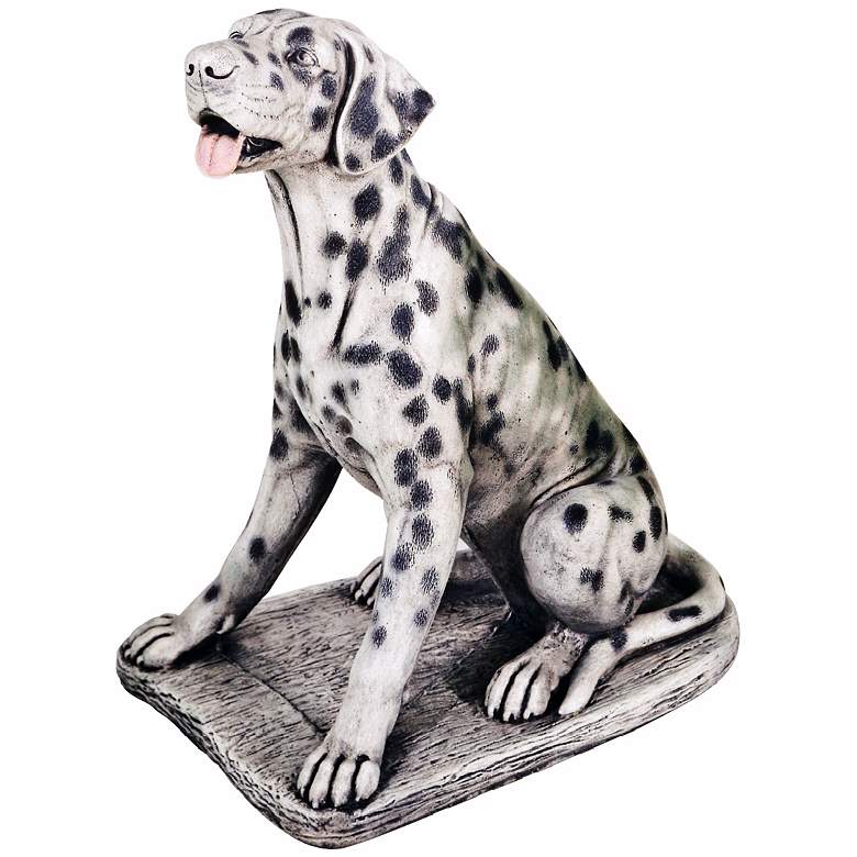 Image 2 Cast Stone Dalmatian Dog 27" High Sculpture Garden Accent