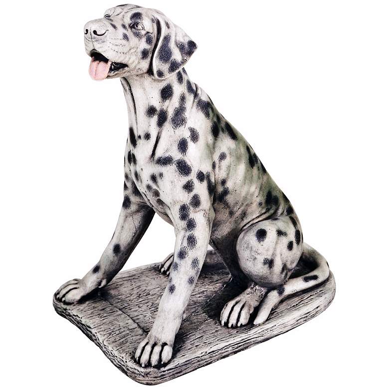 Image 1 Cast Stone Dalmatian Dog 27" High Sculpture Garden Accent