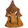 Cast Stone Triple Mushroom 10 1/2" Wide Trevia Greystone Garden Accent