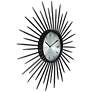 Castallia Black 28" Round Metal Sunburst Wall Clock