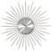 Castallia Silver 28" Round Metal Wall Clock