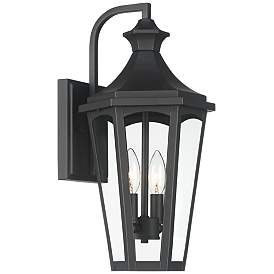 Image2 of Castella 17 1/2" High Matte Black Traditional Outdoor Wall Light