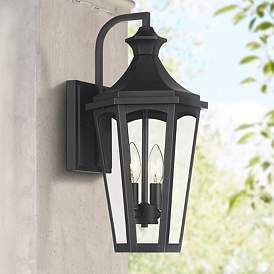 Image1 of Castella 17 1/2" High Matte Black Traditional Outdoor Wall Light