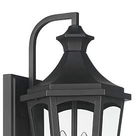 Image4 of Castella 17 1/2" High Matte Black Traditional Outdoor Wall Light more views