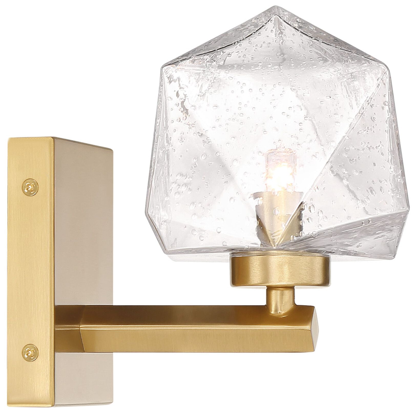 Image 3 Castello 1-Light Wall Sconce in Warm Brass more views