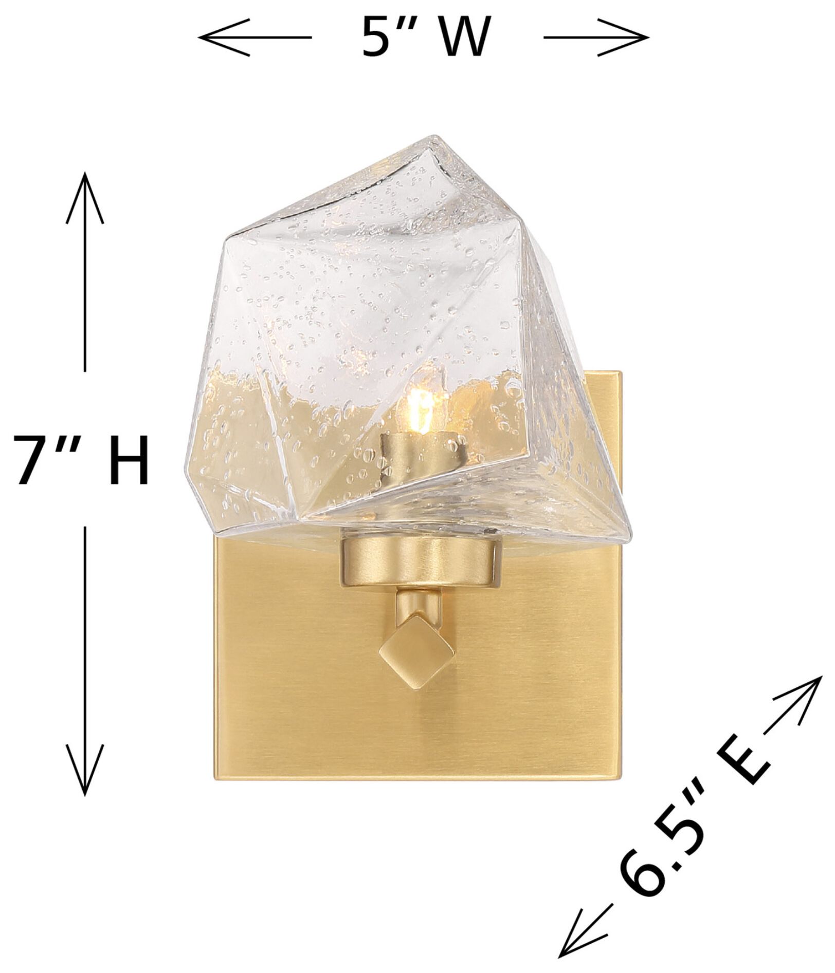 Image 4 Castello 1-Light Wall Sconce in Warm Brass more views
