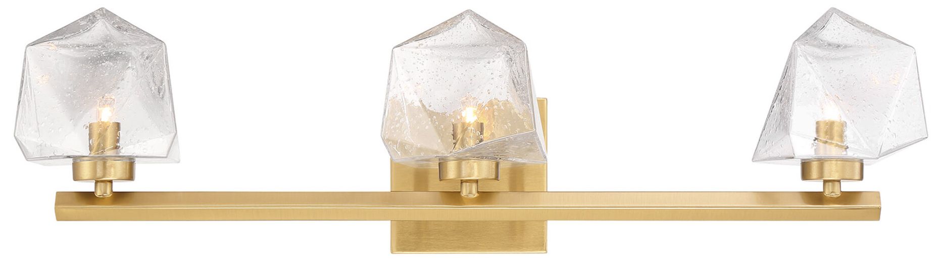 Thumbnail1 of Castello 3-Light Bathroom Vanity Light in Warm Brass