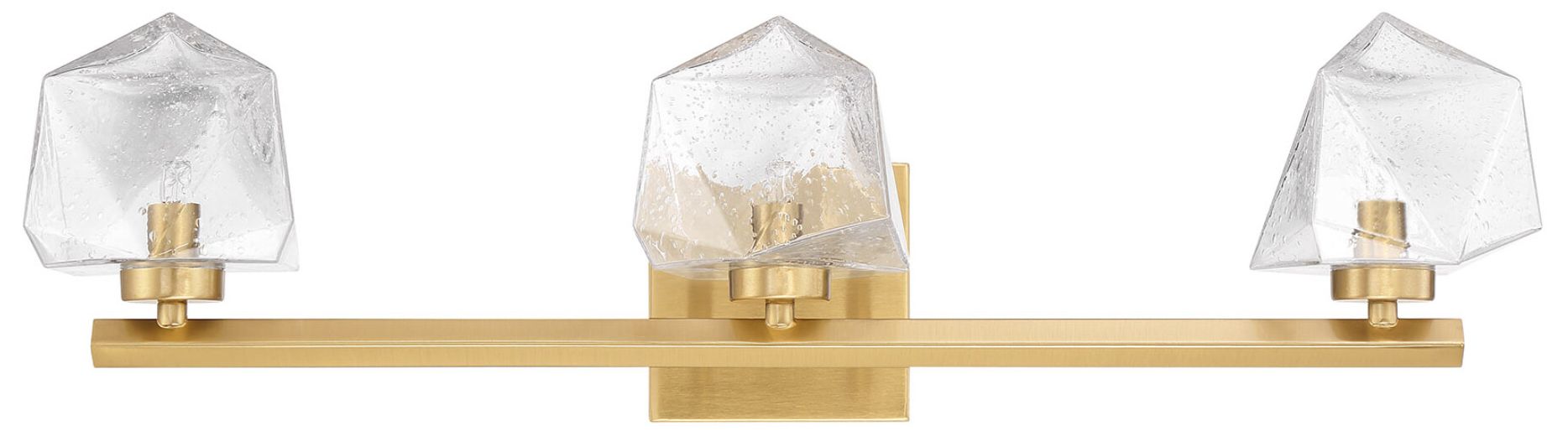 Thumbnail2 of Castello 3-Light Bathroom Vanity Light in Warm Brass more views