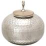 Castiel 12" High Aluminum and Wood Large Decorative Jar in scene
