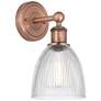 Castile 11.5"High Antique Copper Sconce With Clear Shade