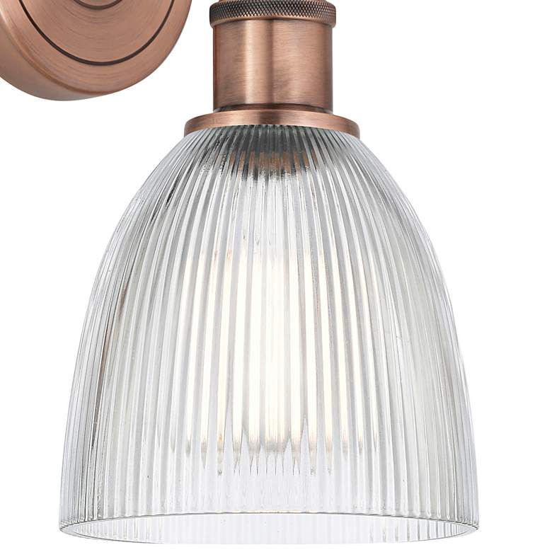 Image 2 Castile 11.5"High Antique Copper Sconce With Clear Shade more views