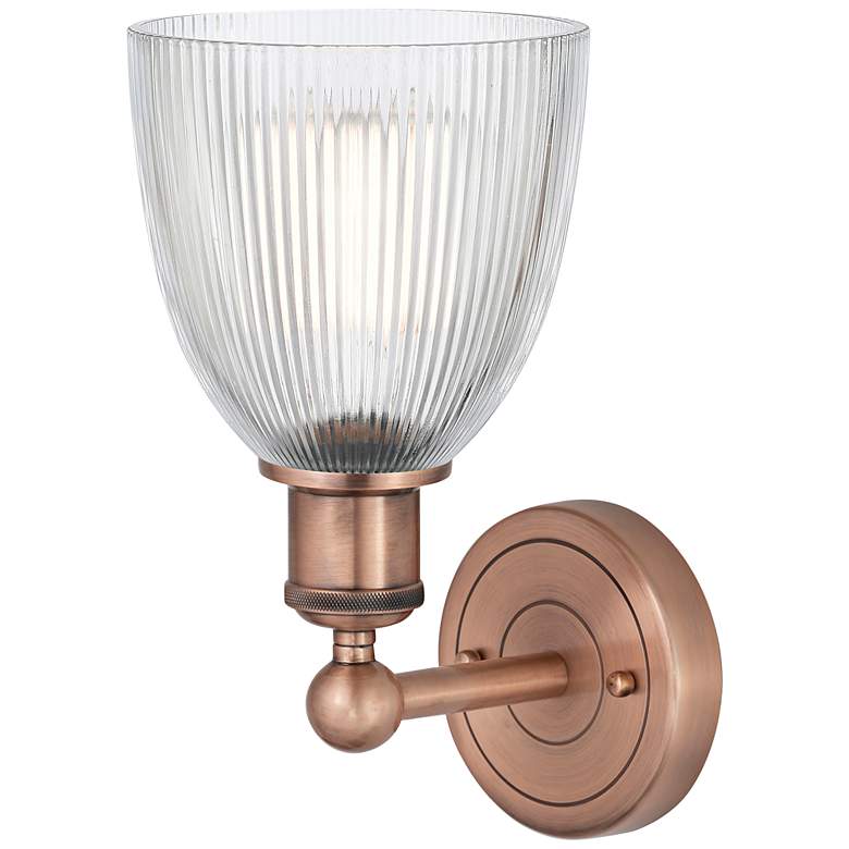 Image 3 Castile 11.5"High Antique Copper Sconce With Clear Shade more views