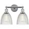 Castile 11 1/4"H Chrome 2-Light Wall Sconce with Clear Glass