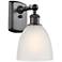 Castile 11" High Oil Rubbed Bronze Sconce w/ White Shade