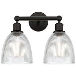 Castile 15" 2-Light Oil Rubbed Bronze Bath Light w/ Clear Shade