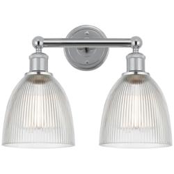 Castile 15" 2-Light Polished Chrome Bath Light w/ Clear Shade