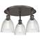 Castile 17.75"W 3 Light Oil Rubbed Bronze Flush Mount w/ Clear Glass S