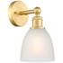 Castile 2.2" High Satin Gold Sconce With White Shade