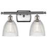 Castile 2 Light 16" LED Bath Light - Brushed Satin Nickel - Clear Shad