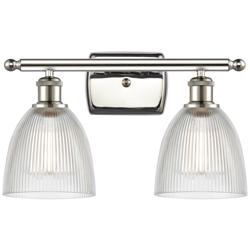 Castile 2 Light 16" LED Bath Light - Polished Nickel - Clear Shade
