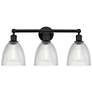 Castile 24" 3-Light Matte Black Bath Light w/ Clear Shade