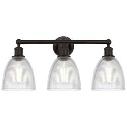 Castile 24" 3-Light Oil Rubbed Bronze Bath Light w/ Clear Shade