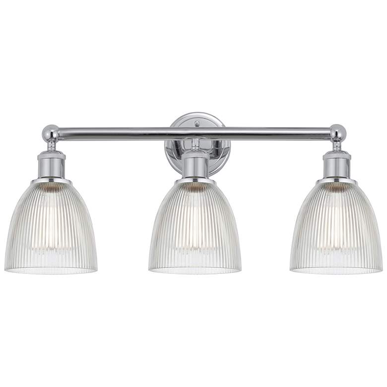 Image 1 Castile 24" Wide 3 Light Polished Chrome Bath Vanity Light With Clear