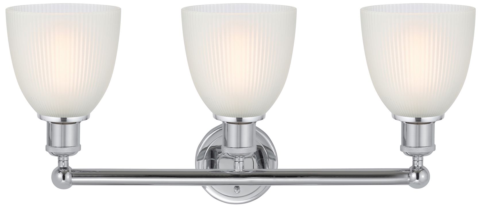 Image 2 Castile 24" Wide 3 Light Polished Chrome Bath Vanity Light With White  more views