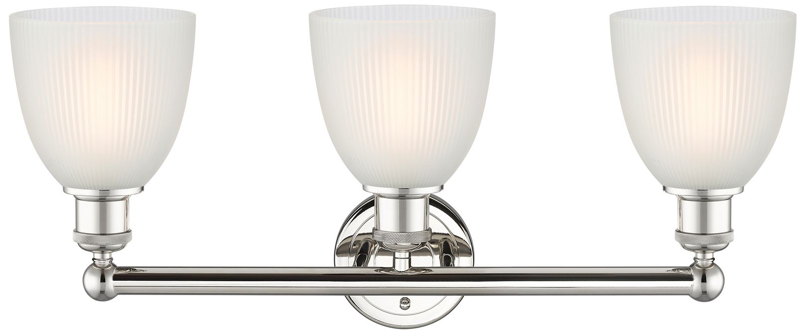 Image 2 Castile 24" Wide 3 Light Polished Nickel Bath Vanity Light With White  more views