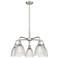 Castile 24" Wide 5 Light Satin Nickel Stem Hung Chandelier With Clear