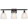 Castile 26" Wide 3 Light Oil Rubbed Bronze Bath Vanity Light w/ White