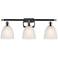 Castile 26" Wide 3 Light Polished Chrome Bath Vanity Light w/ White Sh