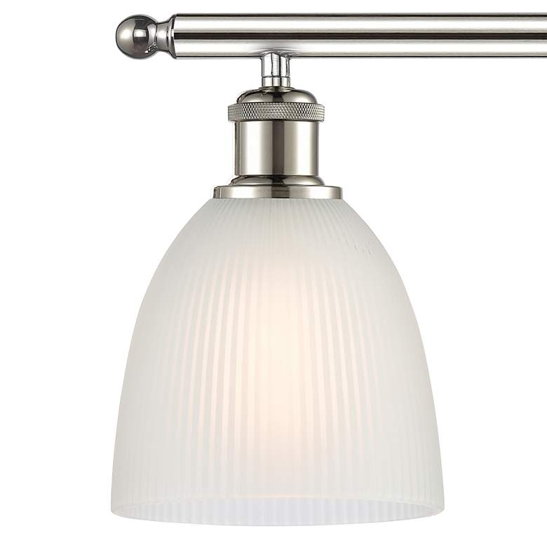 Image 2 Castile 26" Wide 3 Light Polished Nickel Bath Vanity Light w/ White Sh more views