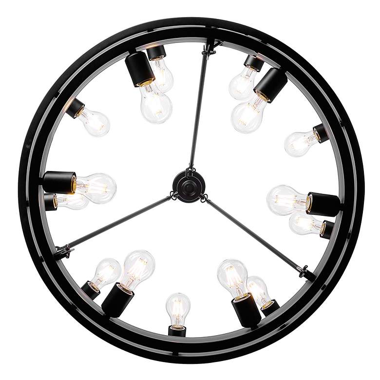 Image 4 Castile 32" Wide Matte Black 15-Light Chandelier more views