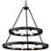 Castile 32" Wide Matte Black 2-Tier 15-Light Chandelier