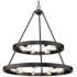 Castile 32" Wide Matte Black 2-Tier 15-Light Chandelier