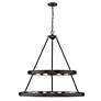 2_Castile 32" Wide Matte Black 2-Tier 15-Light Chandelier more views