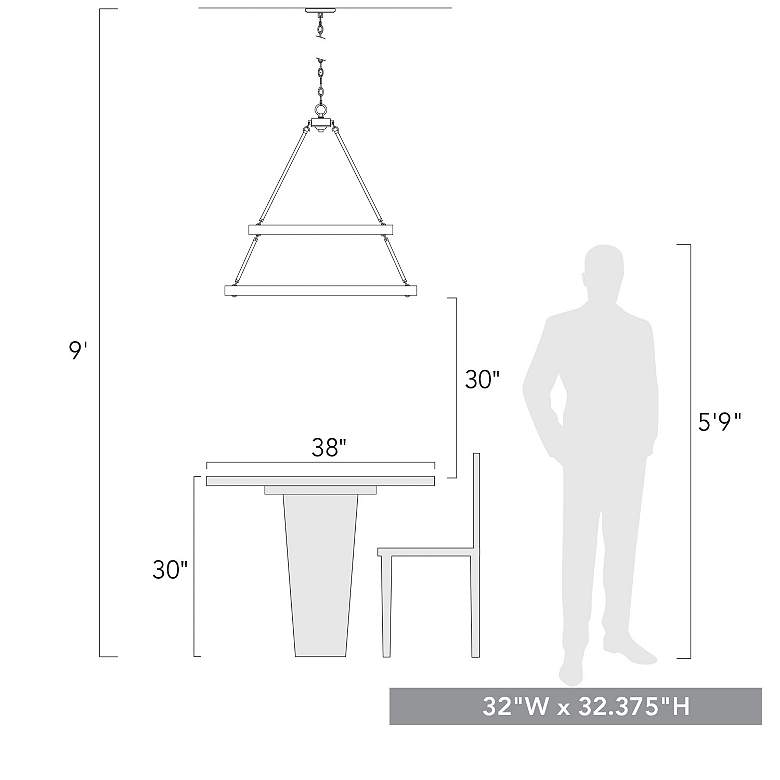 Image 4 Castile 32" Wide Matte Black 2-Tier 15-Light Chandelier more views