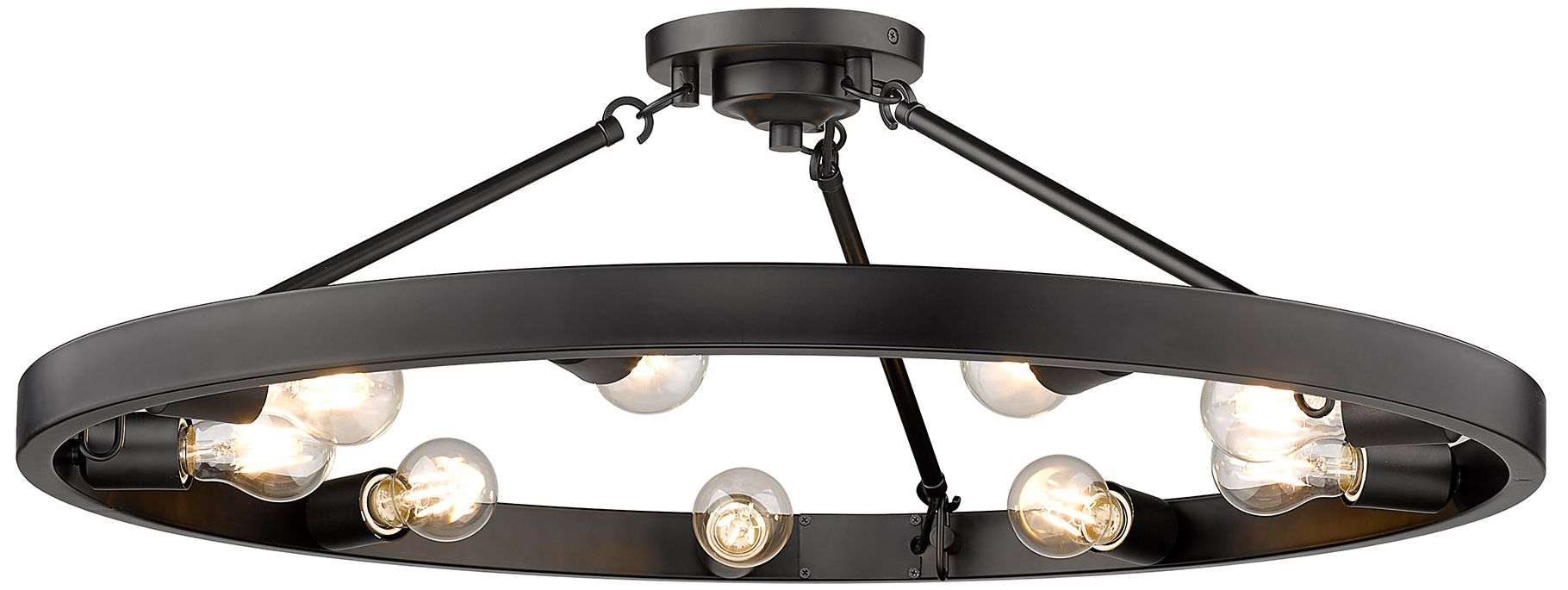 Castile 32" Wide Matte Black 9Light Ceiling Light 98J00 Lamps Plus