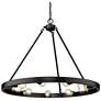 2_Castile 32" Wide Matte Black 9-Light Ring Chandelier