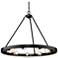 Castile 32" Wide Matte Black 9-Light Ring Chandelier
