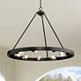 1_Castile 32" Wide Matte Black 9-Light Ring Chandelier