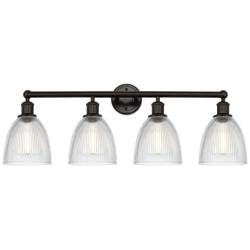 Castile 33" 4-Light Oil Rubbed Bronze Bath Light w/ Clear Shade