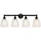 Castile 33" 4-Light Oil Rubbed Bronze Bath Light w/ White Shade