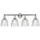 Castile 33" 4-Light Polished Chrome Bath Light w/ Clear Shade