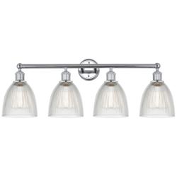 Castile 33" 4-Light Polished Chrome Bath Light w/ Clear Shade